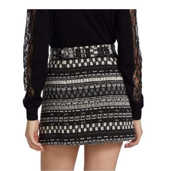 NWT Ramy Brook Chic Black and White Patterned Skirt, US4 - Picture 6 of 16